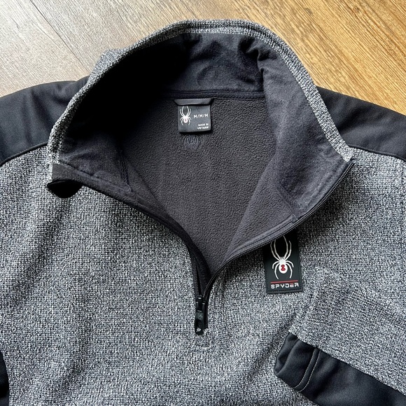 Spyder Men's Mendoza Quarter Zip Core Pullover Sweater - Picture 2 of 3